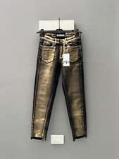 Jeans Donna Zara Nero E Oro