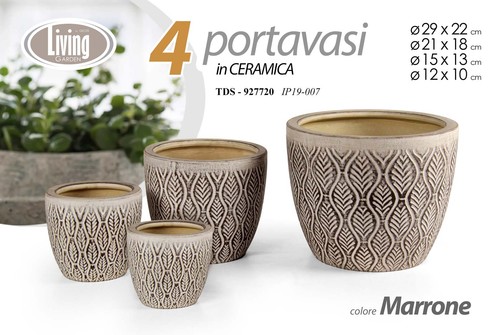 Portavasi vaso cachepot - 4,