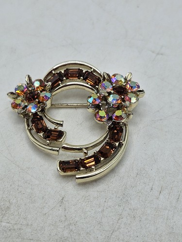 Spilla vintage lisner topazio - vintage,