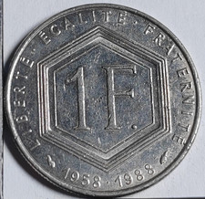 1 Franc Charles De Gaulle 1988