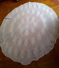 OLD MECHANICAL LACE TABLECLOTH