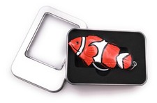 Wooden Keychain Clownfish Fish