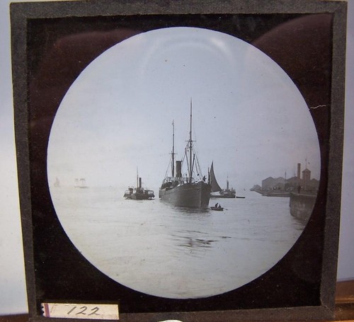 Magic lantern slide ships - magic,