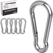 Set 10 Moschettoni Acciaio