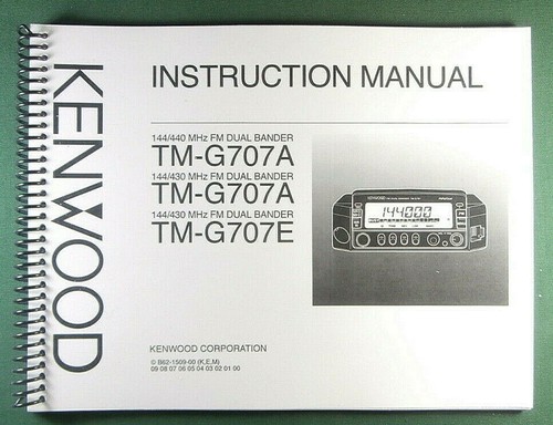 Kenwood g707a manuale - tm-g707a/e,