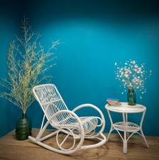 SET DA GIARDINO IN BAMBU' BAMBOO DONDOLO TAVOLINO BIANCO PORTICO GIARDINO VERAND