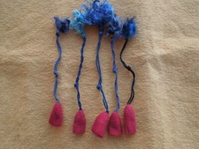 LOTTO DISTINTIVI FEZ BERSAGLIERI STOFFA MINIATURA PER RADUNI D'EPOCA WW2 2GM