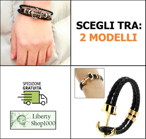 Bracciale con ancora pesca - bracciale,