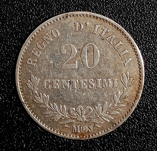 Moneta centesimi 1863 - moneta, 20