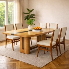 Vintage table tuia burl veneer - tuia,