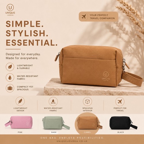 Borsa organizer con cerniera