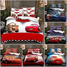The Cars Set Biancheria da Letto Bambini 2/3 PZ Trapunta Copripiumino Dormitorio Singolo Matrimoniale King Regalo