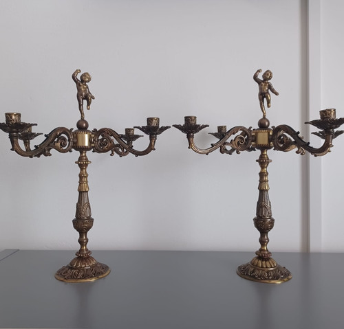 Coppia candelabri barocco