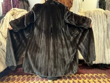 Cappotto Visone di Pelliccia Blackglama Real Fur Visone Cappotto Pelliccia