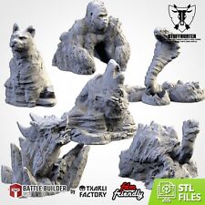 Animale Rocks - Ripiano Tavolo Terrain Terreno - Scenario Wargaming