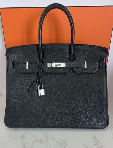 Hermes black birkin noir - black, in