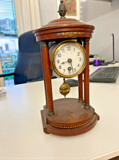 Orologio da tavolo Epoca Napoleone III - Quadrante porcellana - Legno mogano