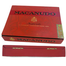 SCATOLA PER SIGARI MACANUDO IN LEGNO VINTAGE COFANETTO PORTASIGARI FATTO A MANO