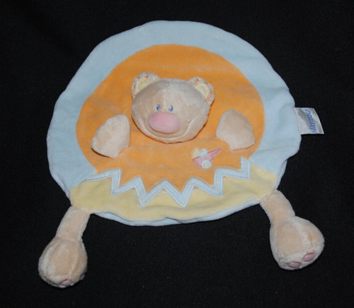 Peluche doudou ours plat rond