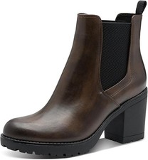 Stivali donna Marco Tozzi con tacco comodo Stivaletti donna con elastico late...