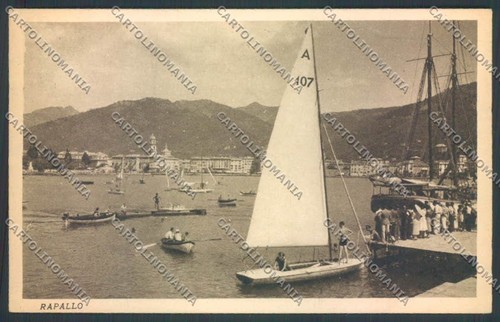 Genova rapallo barca - rapallo, cartolina