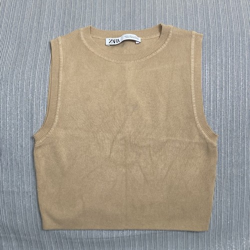Canotta zara maglia cammello - zara,
