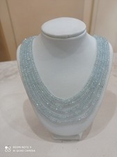 collana  acqua marina  5 fili