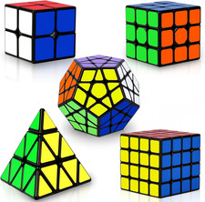 Speed Cube Set, 5 Pack Magic