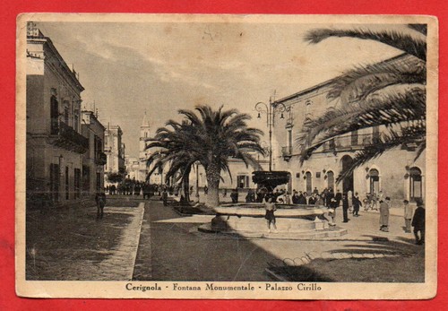 Cerignola fontana e palazzo - -,