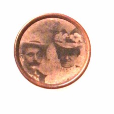 Antica spilla bottone lutto