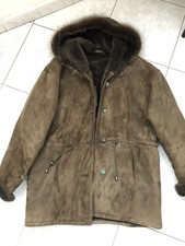 Cappotto Montone Originale  Con Cappuccio Pelliccia Come Nuovo Made Italy