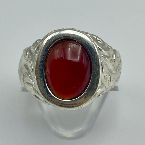 Anello corniola ovale