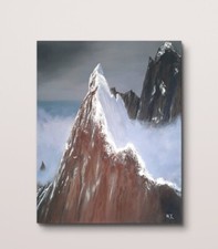 Paesaggio Alpi quadro montagna originale pezzo unico dipinto 