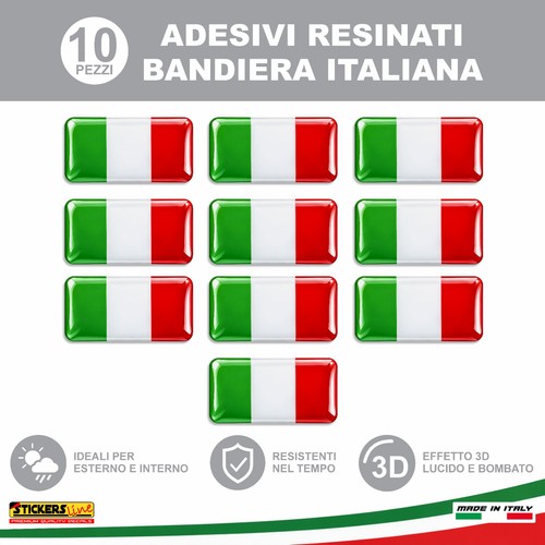 Adesivi resinati bandiera - 10,