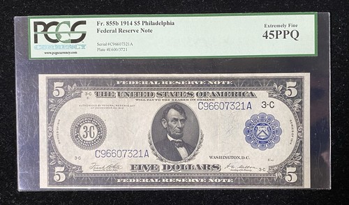 Banconota dollari 1914 - 5,