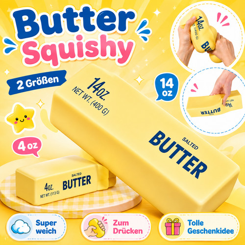 Butter squishy fidget toy oz - butter,
