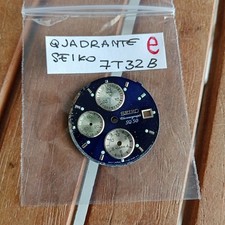 Seiko Quartz Chronograph ref. 7T32-6J8W SQ 50 Dial Quadrante Vintage USED Blue