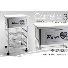 CARRELLO DA CUCINA IN LEGNO