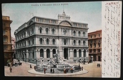 Cartolina napoli piazza - cartolina,