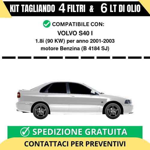Tagliando per volvo s40 8i - i, 1.8i
