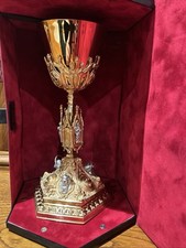 Bellissimo CALICE DELL’800 IN METALLO E COPPA IN ARGENTO