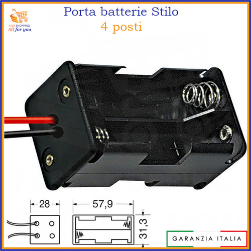 Portabatterie porta - aa,