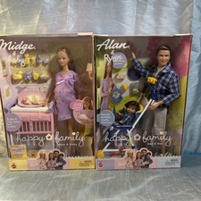 Barbie Happy Family Midge & Baby + set bambole Alan & Ryan nuove con scatola