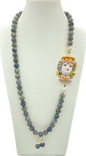 Collana in labradorite - in,