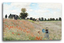 Tela/Cornice Claude Monet - campo di papaveri