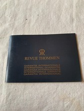 REVUE THOMMEN garanzia anni 80/90 nuova da compilare
