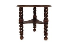 Espositore laterale in legno torsione orzo aperto tavolino piedistallo supporto piante  