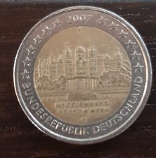  Moneta 2 due euro Mecklenburg- Vorpommern Il castello di Schwerin 2007 Germania