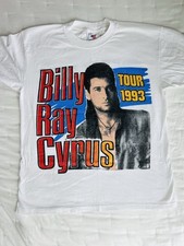 VINTAGE 1993 | T-shirt Billy Ray Cyrus Tour Band taglia L adulto punto singolo