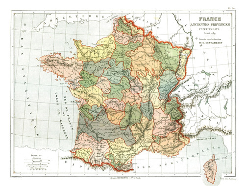 Mappa storica francia - storica,